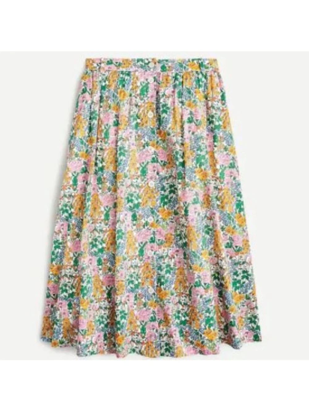 J Crew Button-up midi skirt in Liberty Mini Floral NWT